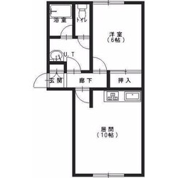 エステート富岡Bの物件間取画像